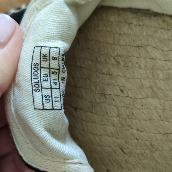 Soludos Collaboration with Jason Polan WINK Espadrilles in Black/Gold Size 11 - Picture 8 of 9